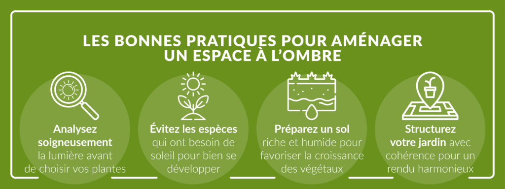 les bonnes pratiques pour aménager un jardin ombragé